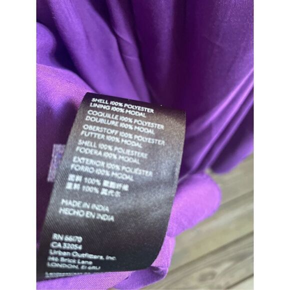 NWT Anthropologie Maeve Ruffled Tulle Mini Dress Purple Size L - Picture 11 of 15